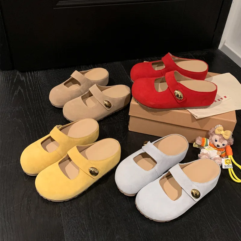 UNCLEWEN Rubber Sole Abrasion Resistant Slip Resistant Closed Toe Slippers Women's-9