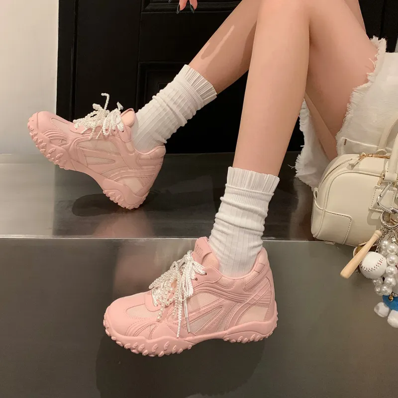 UNCLEWEN Eiffel Slip Resistant, Breathable, Height Increasing Low Top Chunky Sneakers Women's-22