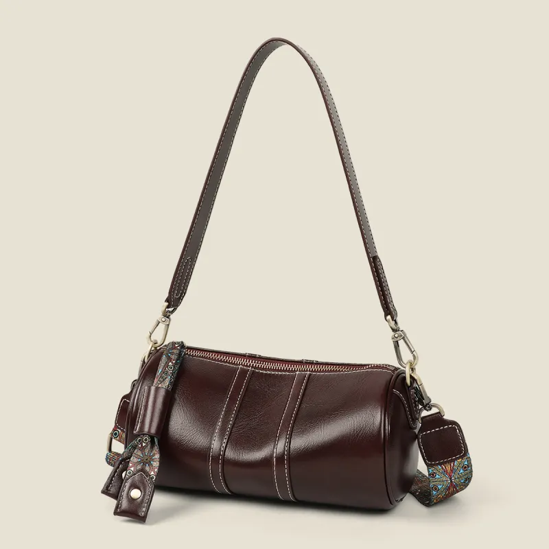 PT'SON Cow Leather Pillow Bag, Underarm Shoulder Bag, Crossbody Bag Women's-2