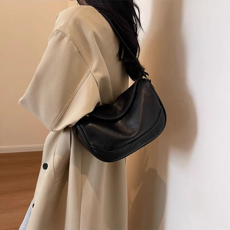 PT'SON Synthetic Leather Crossbody Bag Shoulder Bag Dumpling Bag Regular Women's Coffee/Khaki/Black-15
