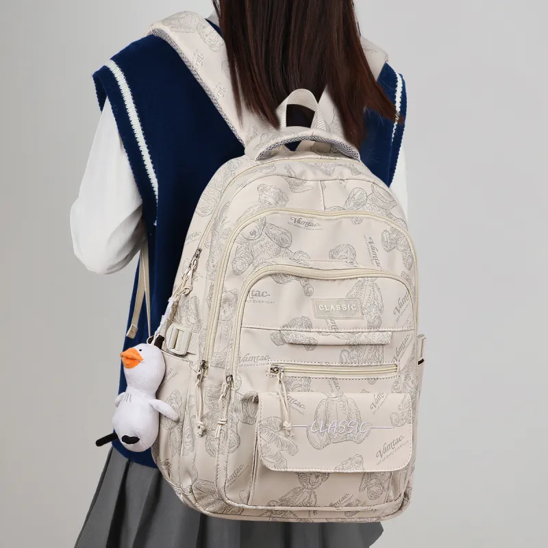 PT'SON Fabric Backpack Women's Multicolor-1