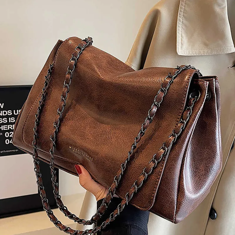PT'SON Synthetic Leather Crossbody Underarm Tote Shoulder Bag Regular Women's Coffee-3