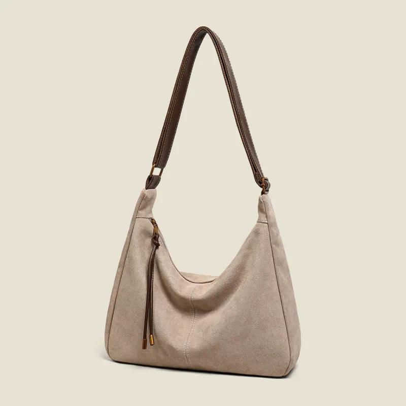 PT'SON Synthetic Leather Tote Bag, Shopping Bag, Shoulder Bag Women's Khaki-4