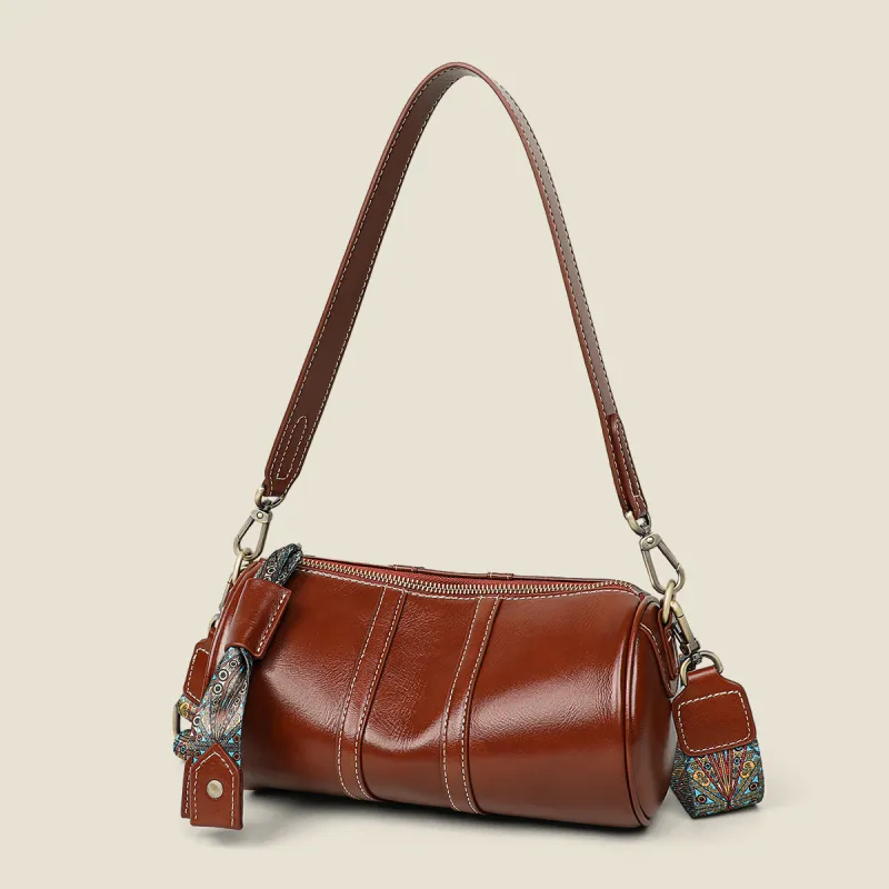 PT'SON Cow Leather Pillow Bag, Underarm Shoulder Bag, Crossbody Bag Women's-10