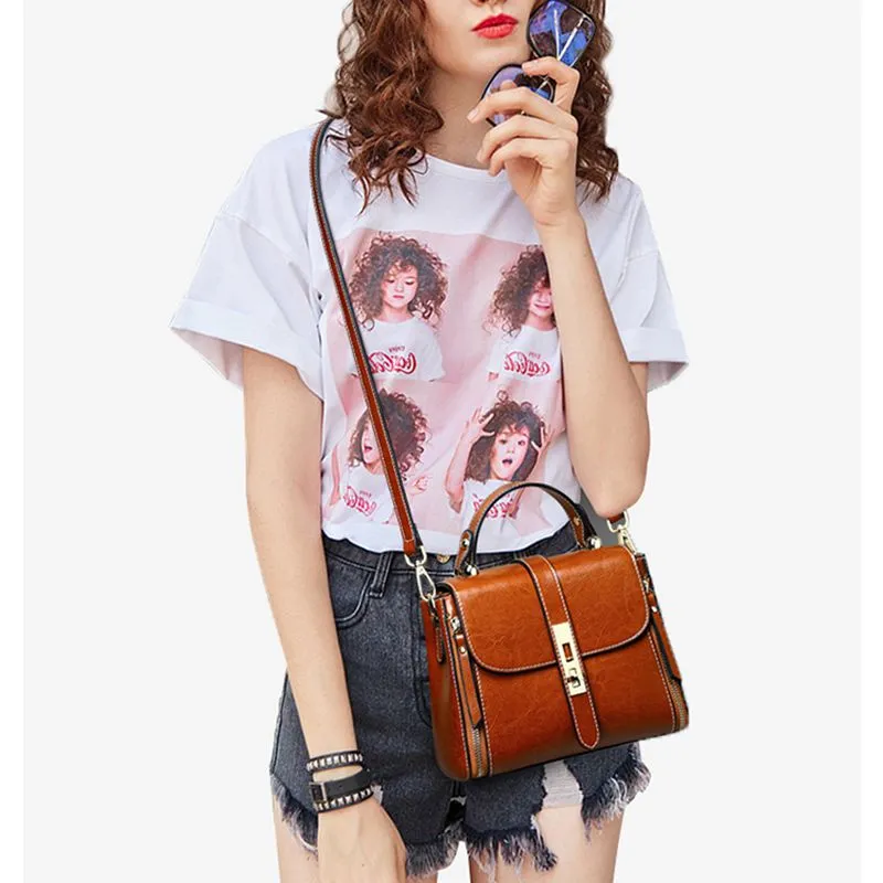 PT'SON Cow Leather With Synthetic Leather Shoulder Bag, Crossbody Bag, Handbag Regular Women's Burgundy-6