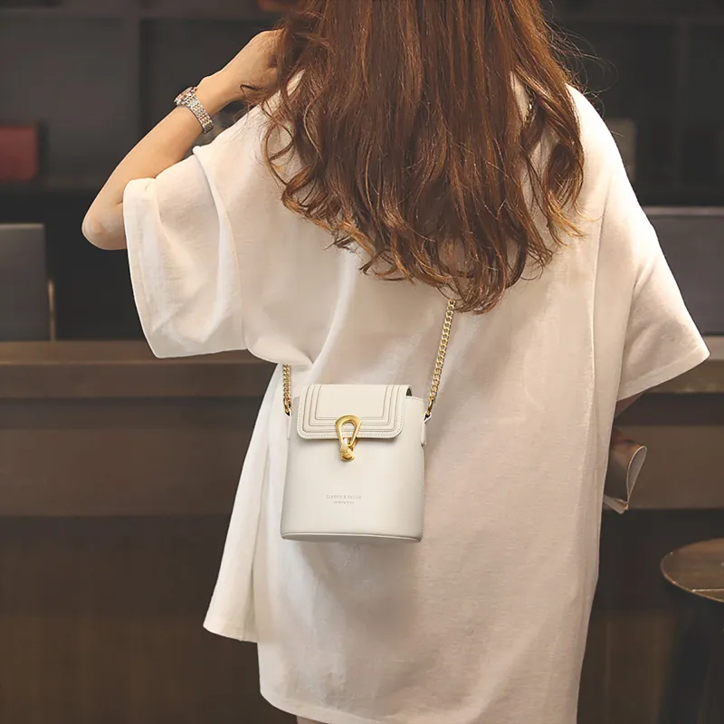 PT'SON Cow Leather With Synthetic Leather Underarm Shoulder Bag, Crossbody Bag Regular Women's Milkshake White-1