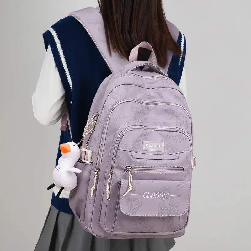 PT'SON Fabric Backpack Women's Multicolor-6