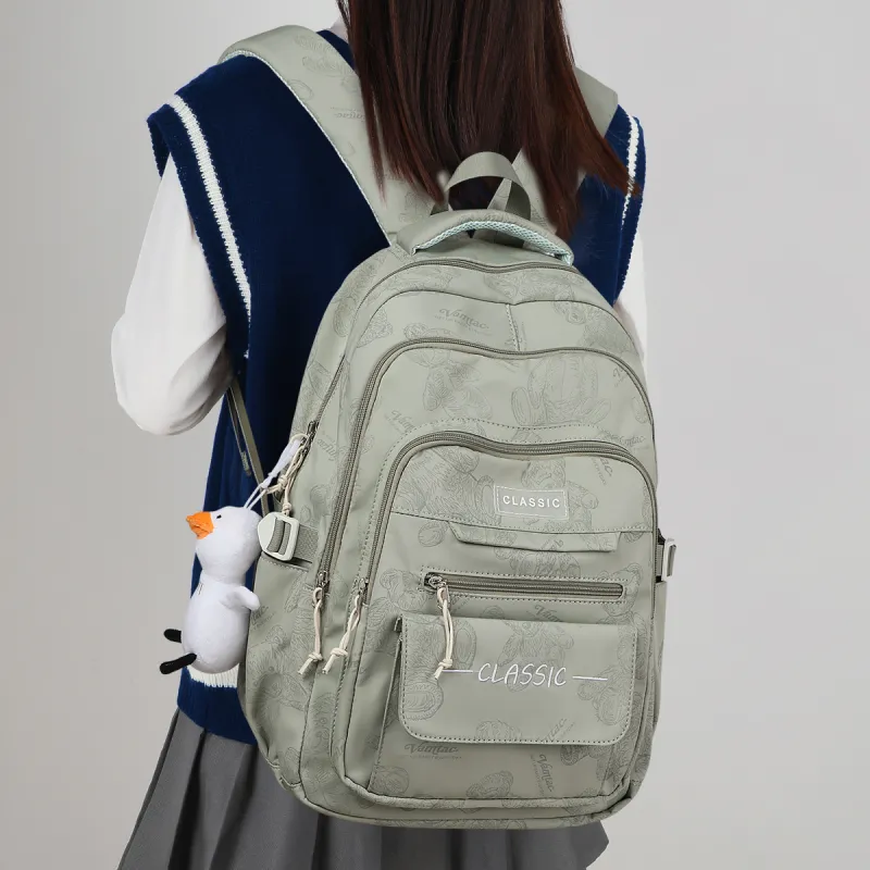 PT'SON Fabric Backpack Women's Multicolor-17