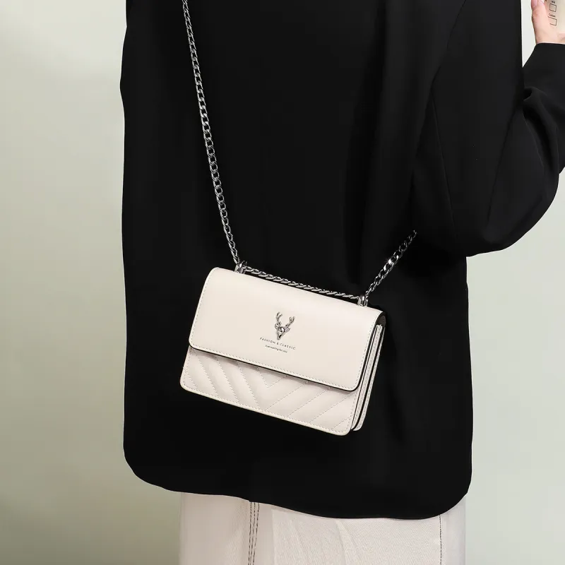 PT'SON Cow Leather Handbag Shoulder Bag Crossbody Bag Bucket Bag Box Bag Regular Women's Black-14