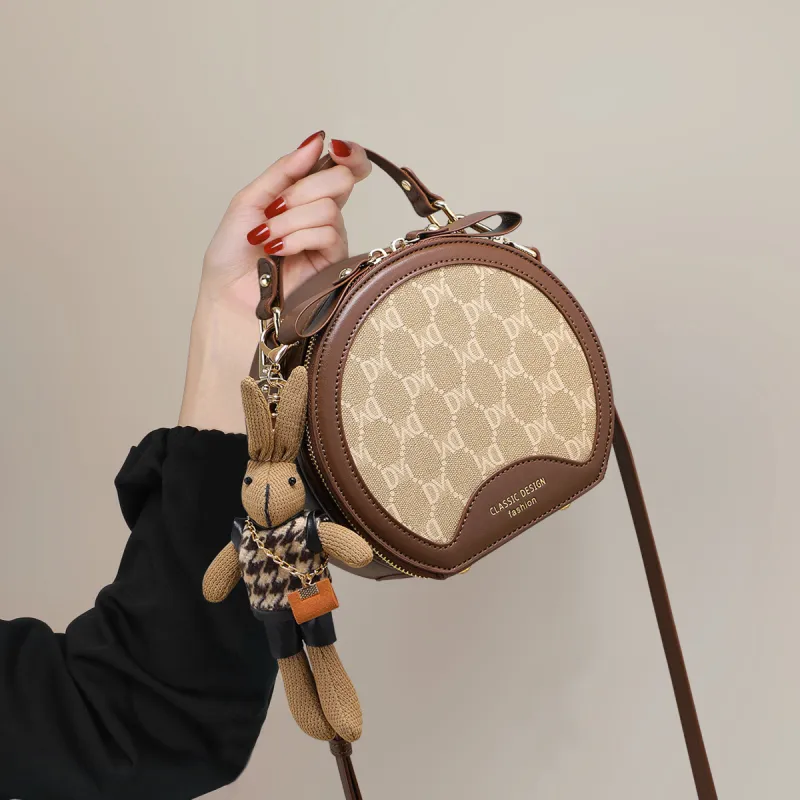 PT'SON Synthetic Leather Crossbody Bag, Handbag Regular Women's Coffee-1