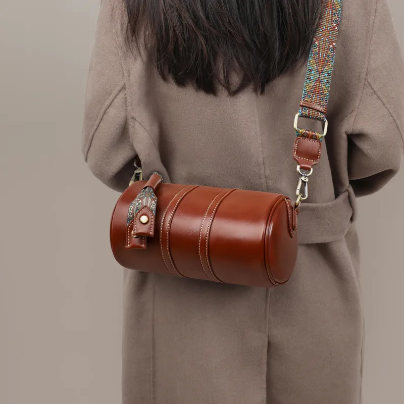 PT'SON Cow Leather Pillow Bag, Underarm Shoulder Bag, Crossbody Bag Women's-9