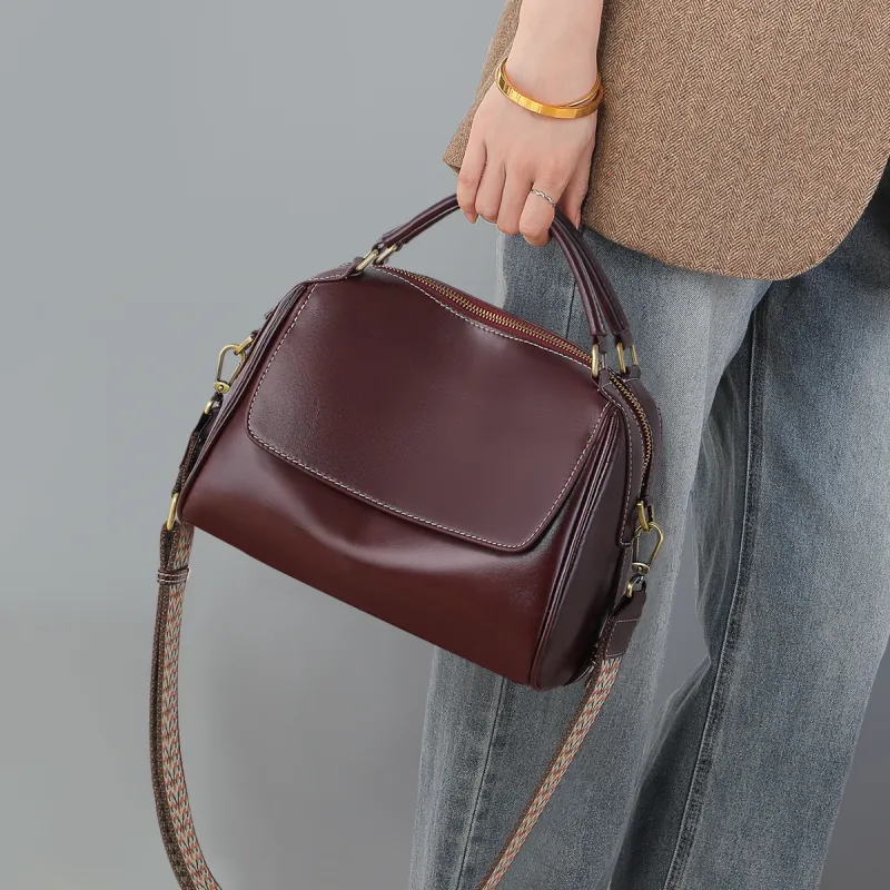 PT'SON Cow Leather Bonded Synthetic Leather Shoulder Bag Crossbody Bag Handbag Regular Women's Multicolor-4