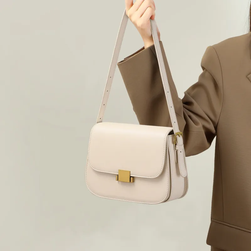 PT'SON Cow Leather Small Square Bag, Underarm Crossbody Bag, Shoulder Bag Regular Women's Multicolor-17
