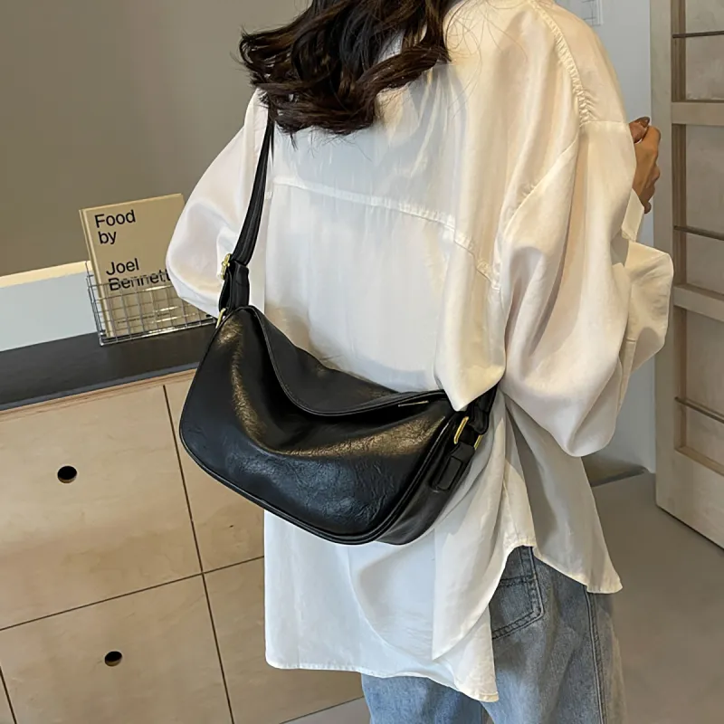 PT'SON Synthetic Leather Crossbody Bag Shoulder Bag Dumpling Bag Regular Women's Coffee/Khaki/Black-13