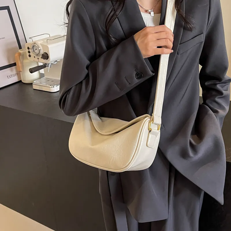 PT'SON Synthetic Leather Crossbody Bag Shoulder Bag Dumpling Bag Regular Women's Coffee/Khaki/Black-8