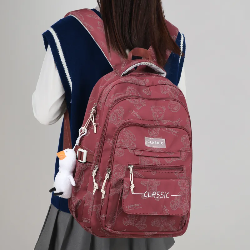 PT'SON Fabric Backpack Women's Multicolor-12