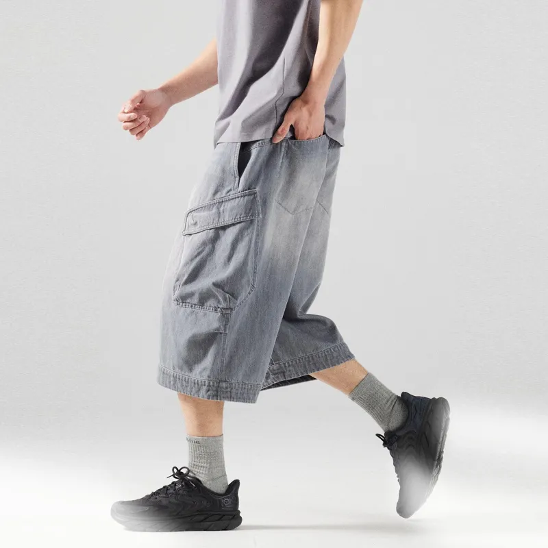 LANQI Denim Shorts Unisex-4