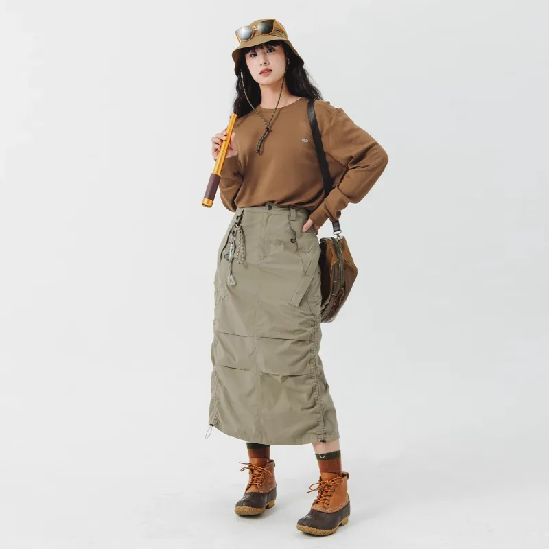 LANQI Casual Long Skirt Women's-11
