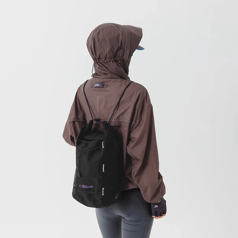 LANQI Polyamide Backpack Large Size Unisex Purple/Black/White-12
