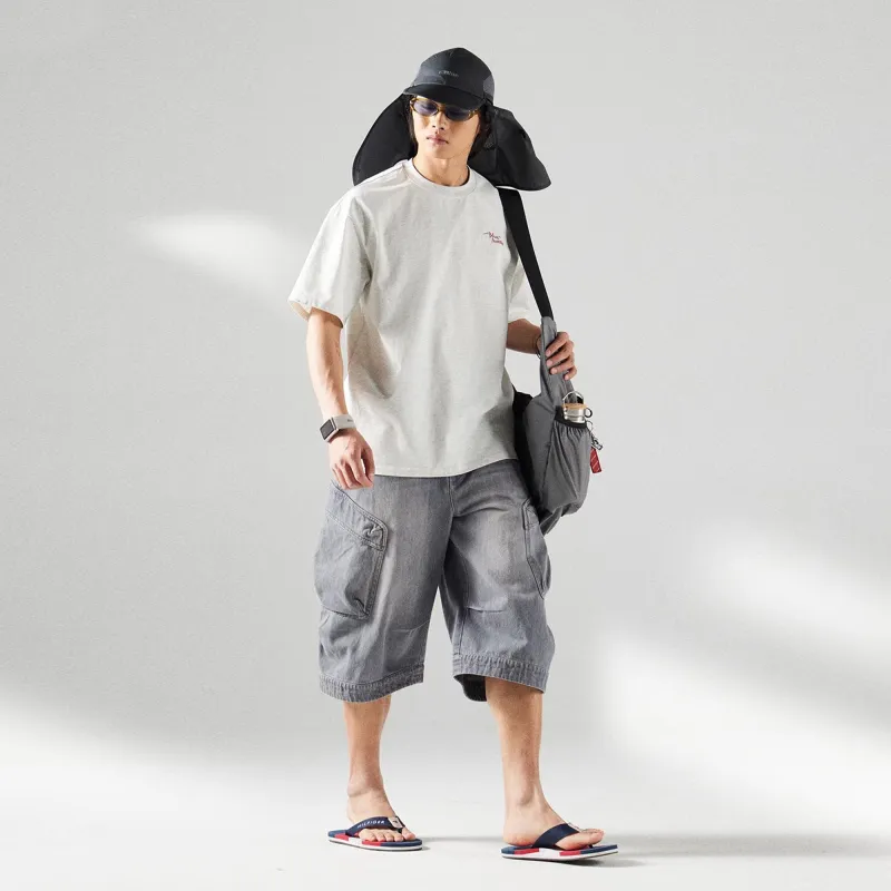 LANQI Denim Shorts Unisex-5