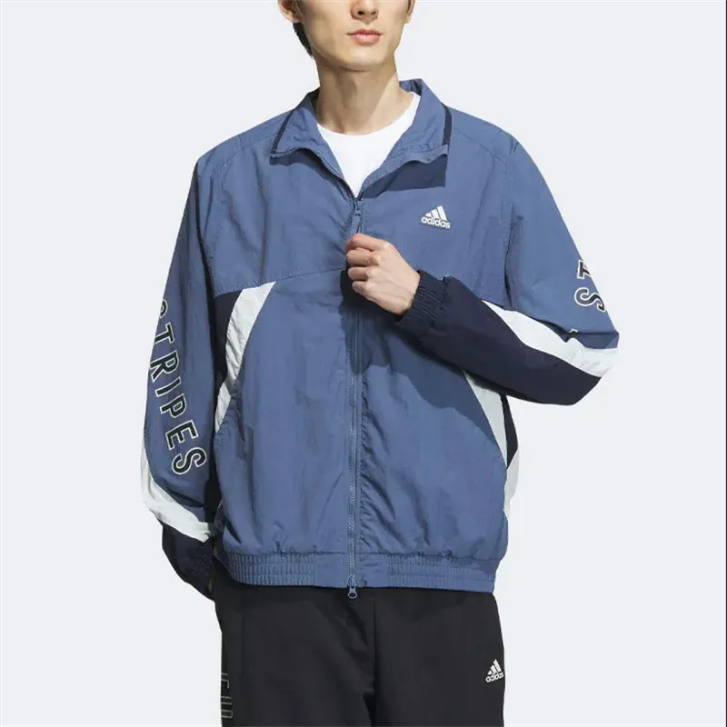 Adidas Jackets Coats Unisex Blue Comes With Necklace-1