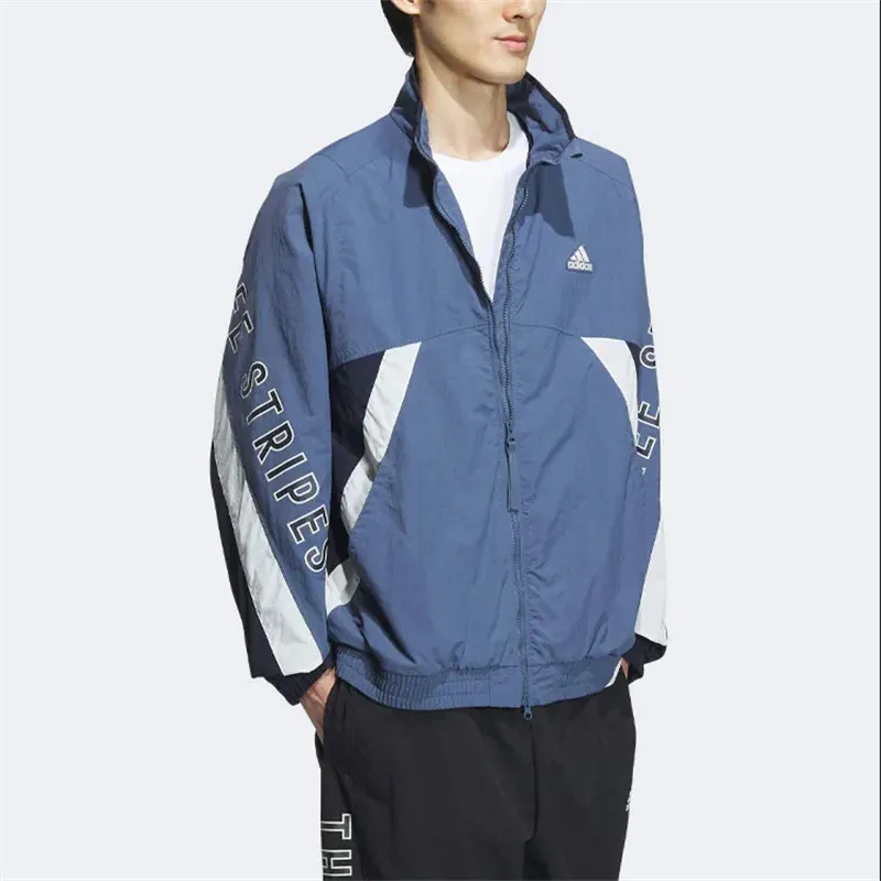 Adidas Jackets Coats Unisex Blue Comes With Necklace-3