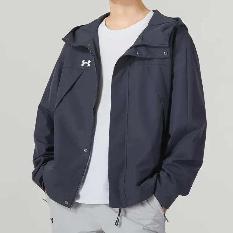 Under Armour Jacket Unisex Gray Comes With Necklace-2