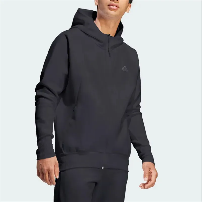 Adidas Adidas SS23 Z.N.E. Series Jackets Coats Unisex Black Comes With Necklace-2