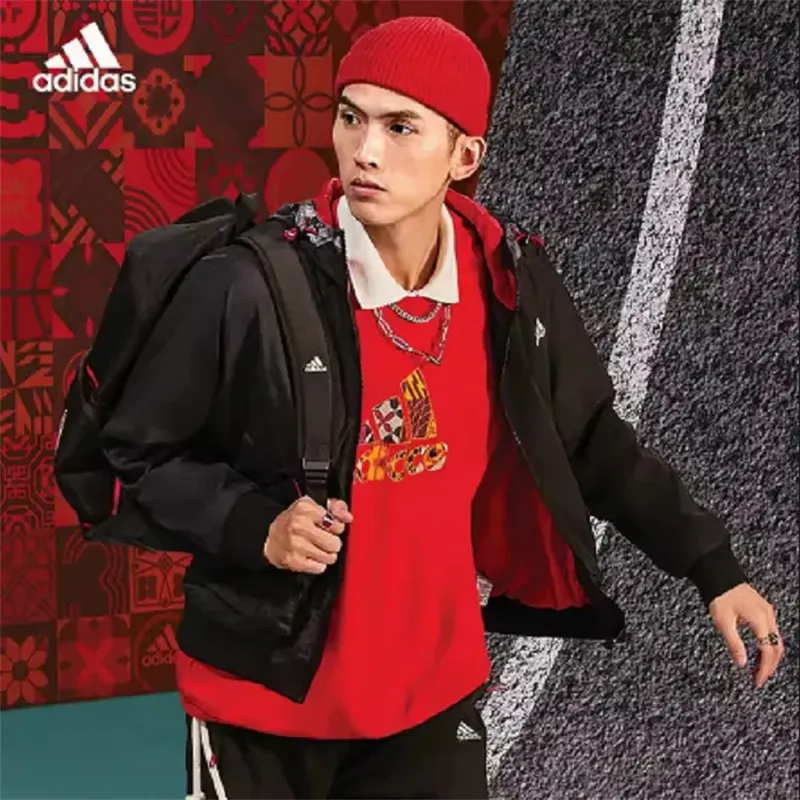 Adidas Jacket Unisex Black Comes With Necklace-5