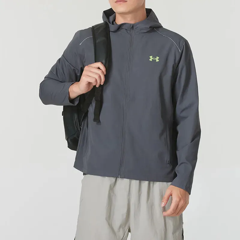 Under Armour Jackets Coats Men's Gray Comes With Necklace-3