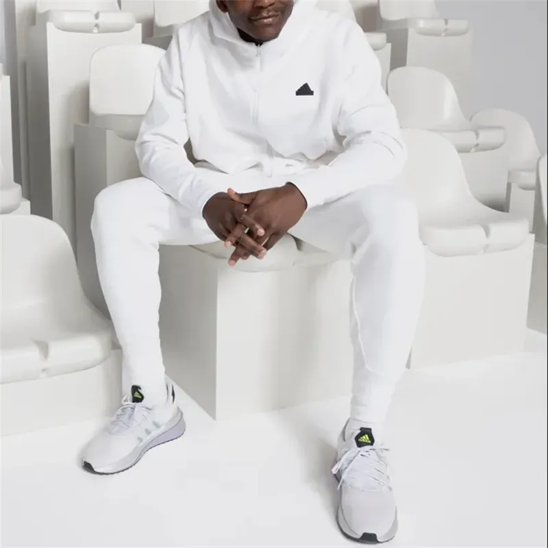 Adidas Jackets Coats Unisex White Comes With Necklace-4