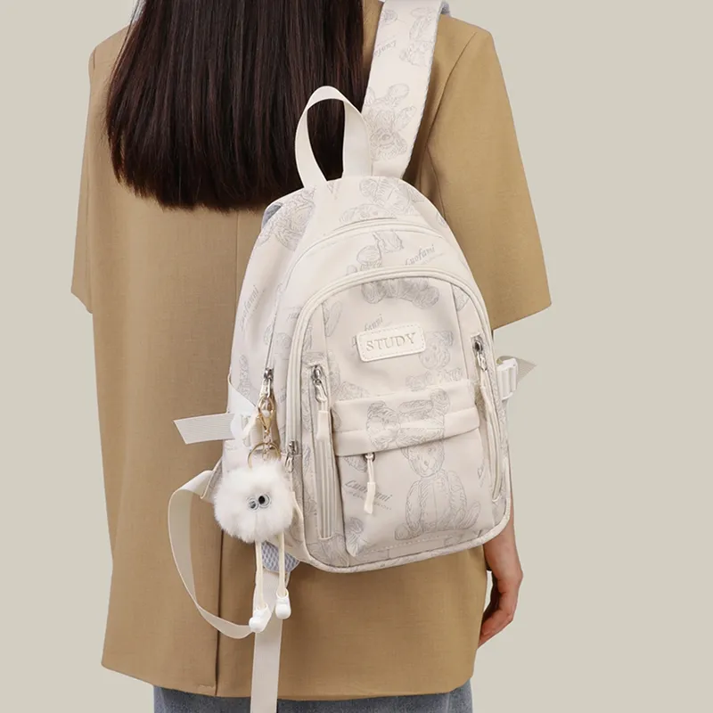 Kevin Cohen Fabric Backpack Tubas Women's Ecru-6