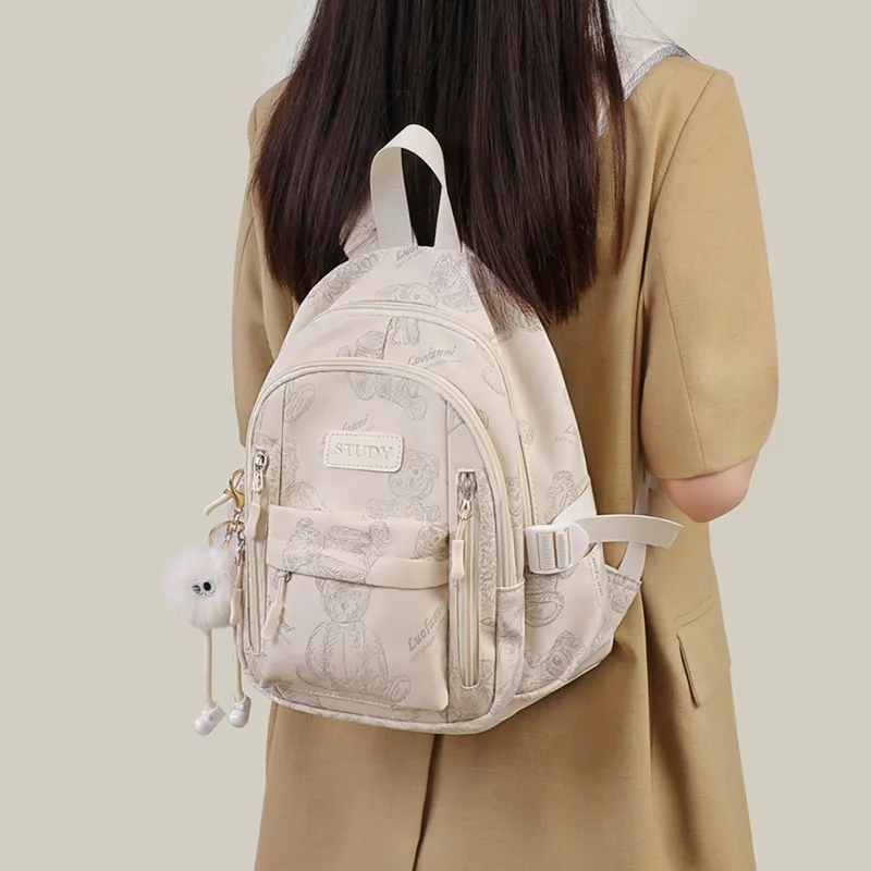 Kevin Cohen Fabric Backpack Tubas Women's Ecru-7