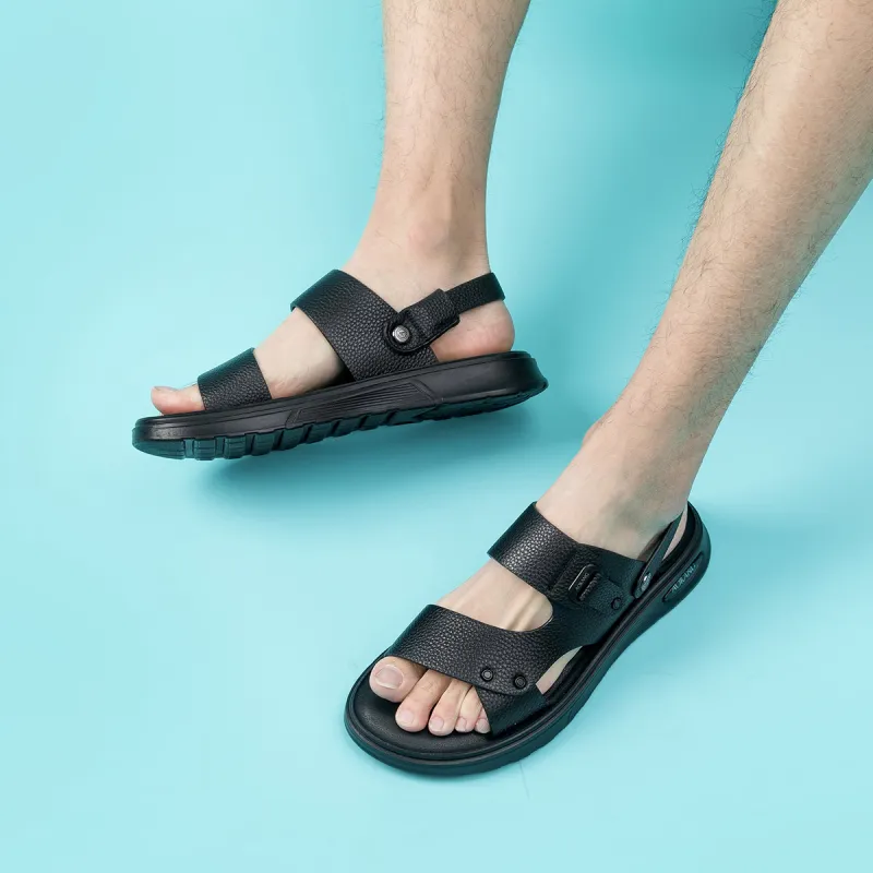 AOKANG Beach Sandals Men Black/Brown-2