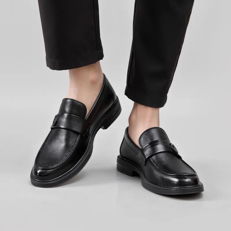 AOKANG Loafers Men Black-4