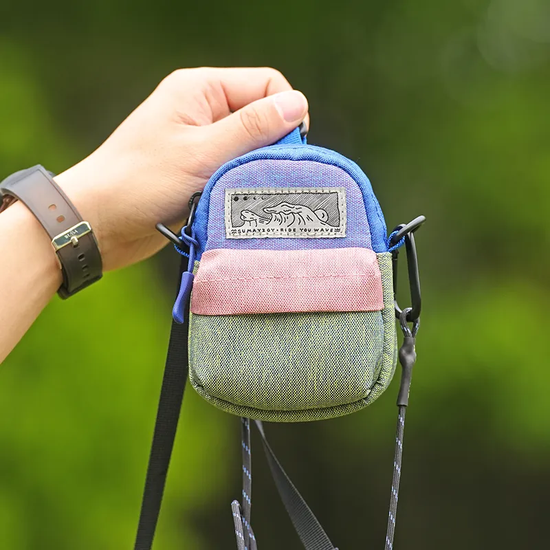 SUMAYZOY Mini Earphone Case Crossbody Halter Mini Pack Small Size Unisex Wild Grape Purple/Rusty Red/Martian Green-16