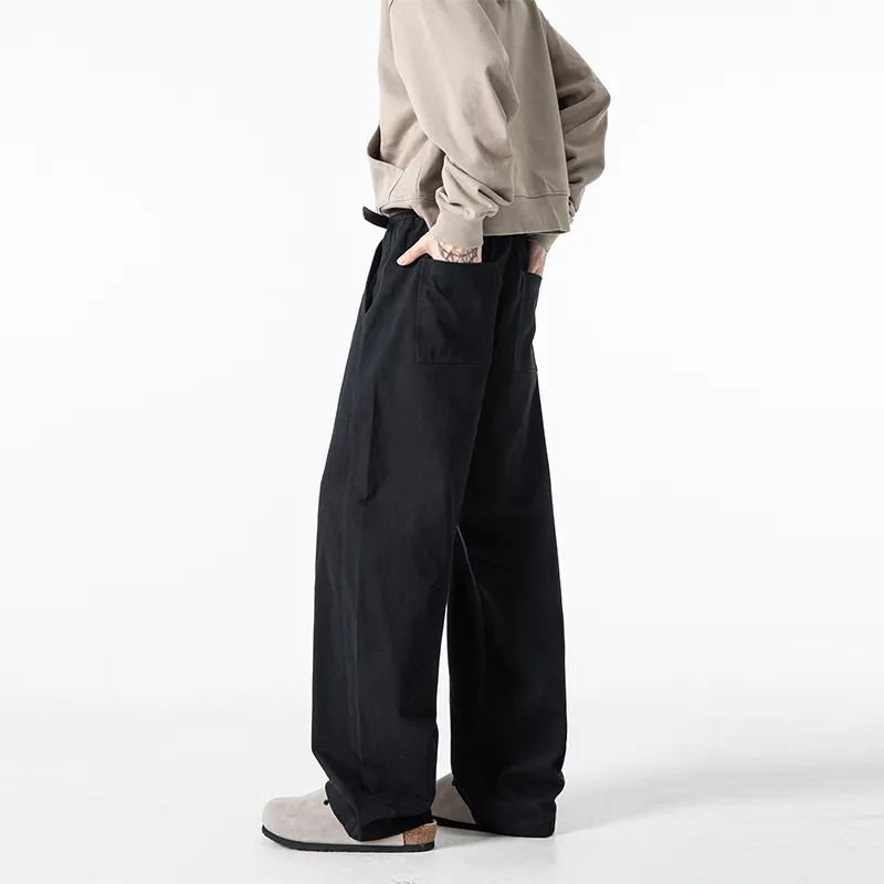 FFOMKE Casual Pants Unisex Black-3