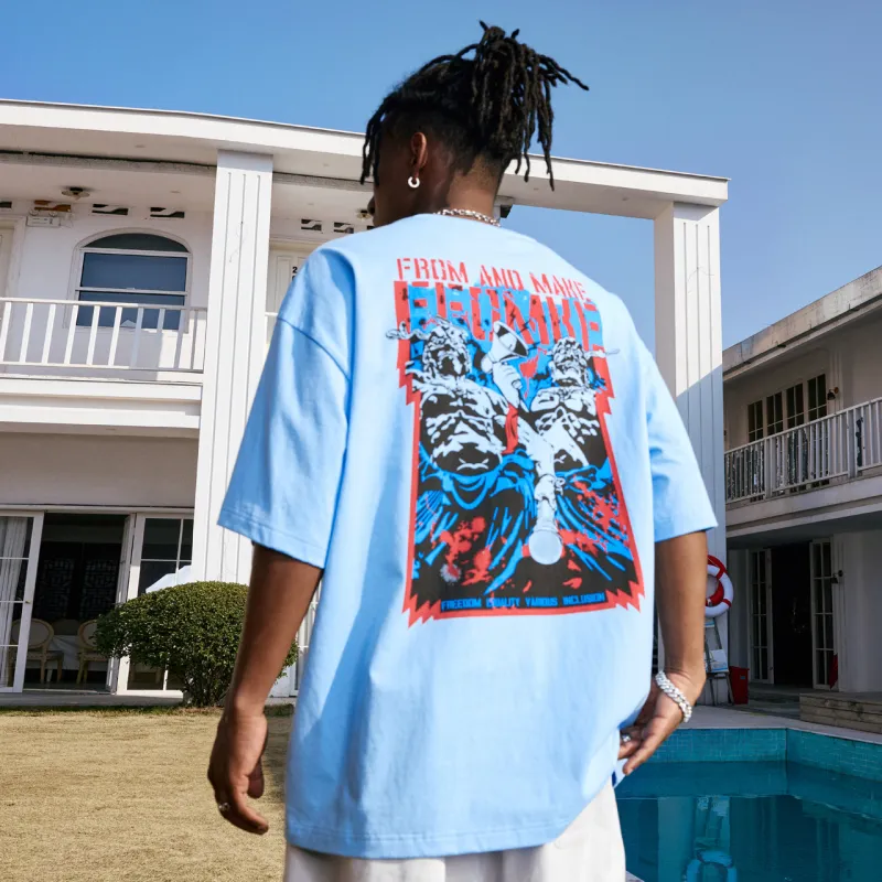 FFOMKE T Shirt Unisex Light Blue-5
