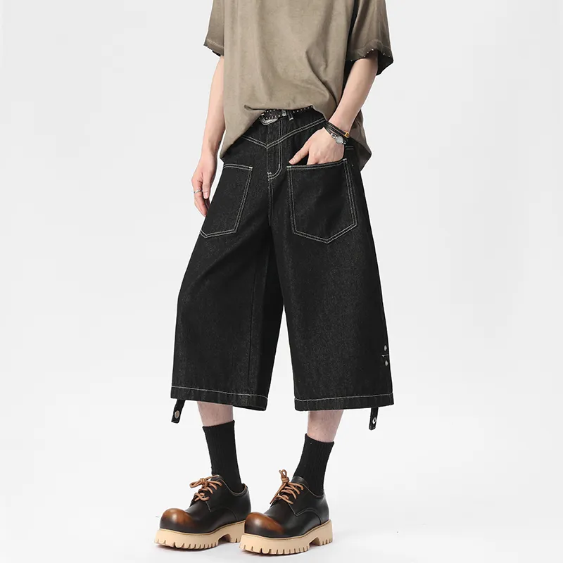 FFOMKE Denim Shorts Unisex Original Denim Black-3