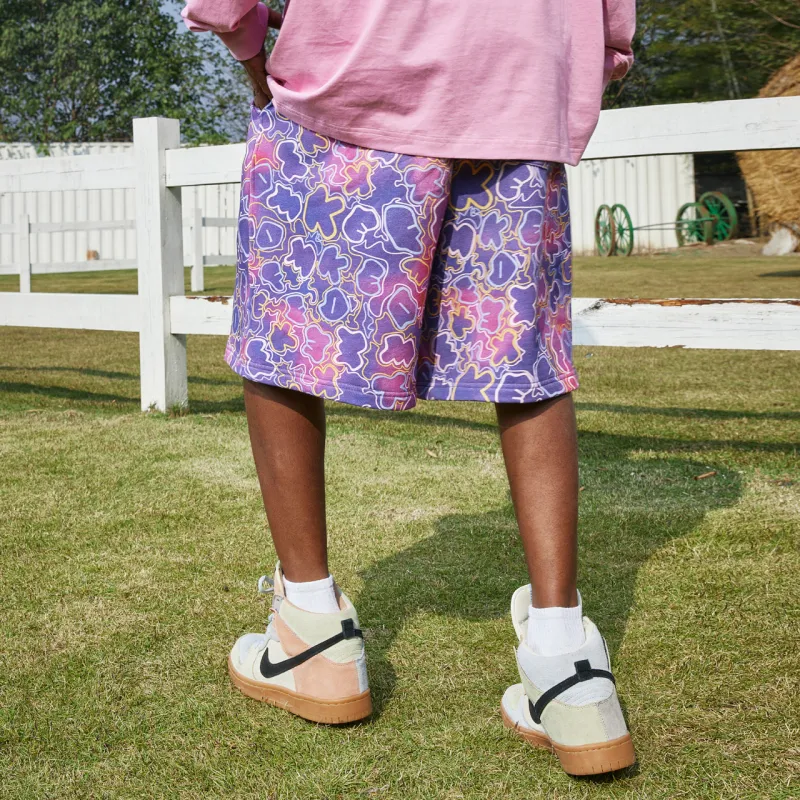 FFOMKE Casual Shorts Unisex Purple-6