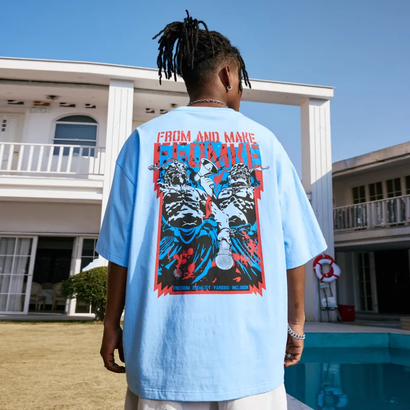 FFOMKE T Shirt Unisex Light Blue-2