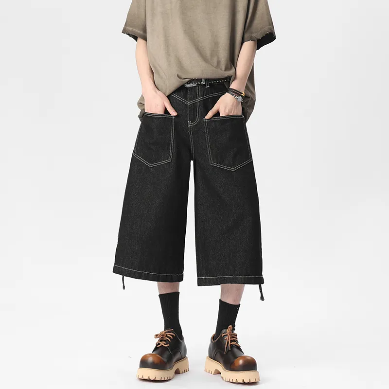 FFOMKE Denim Shorts Unisex Original Denim Black-1