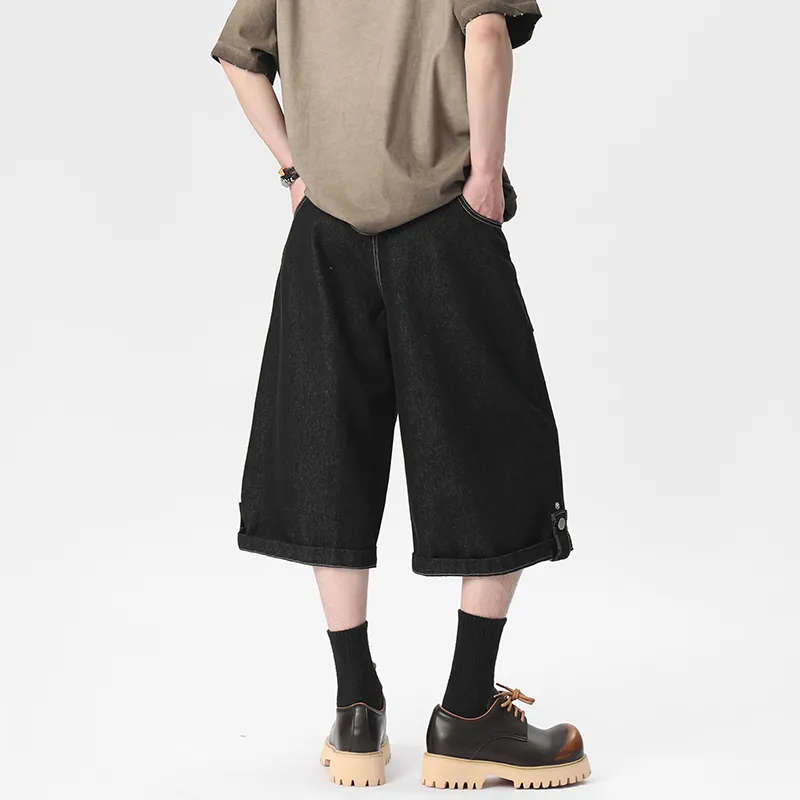 FFOMKE Denim Shorts Unisex Original Denim Black-4