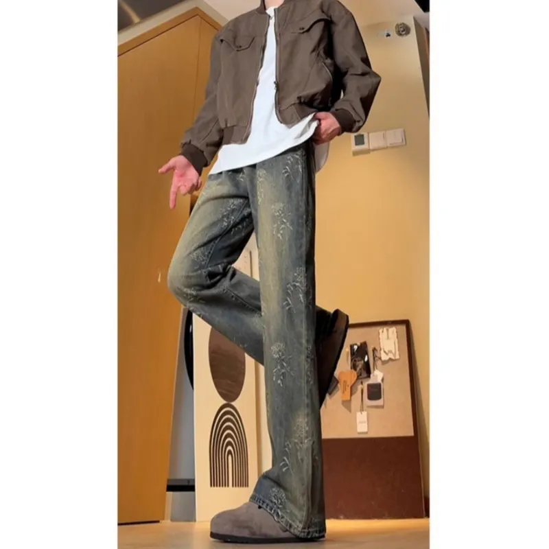 FFOMKE Jeans Unisex Yellow Mud-3