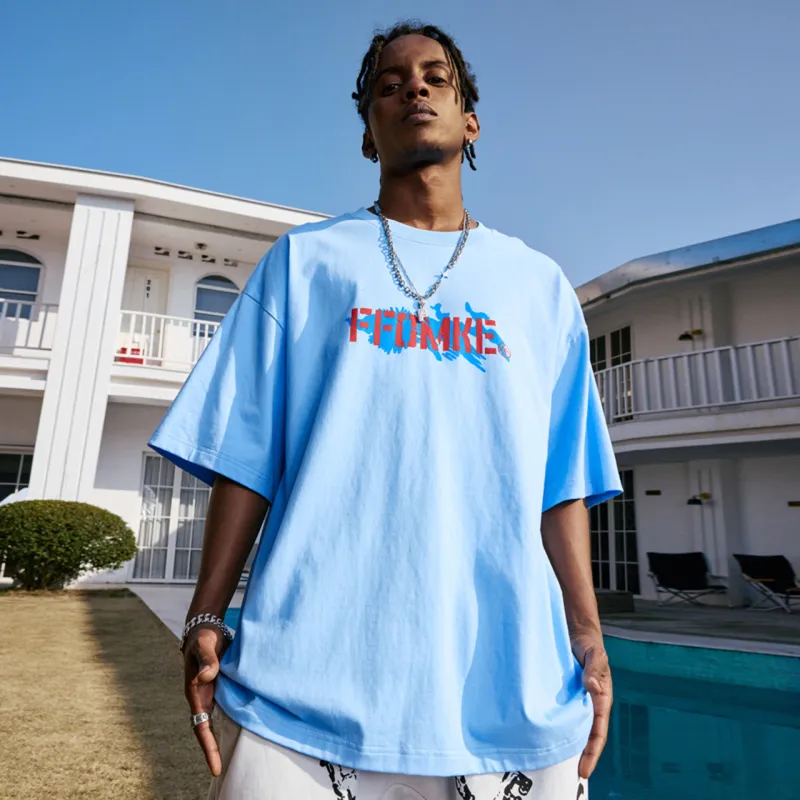FFOMKE T Shirt Unisex Light Blue-3