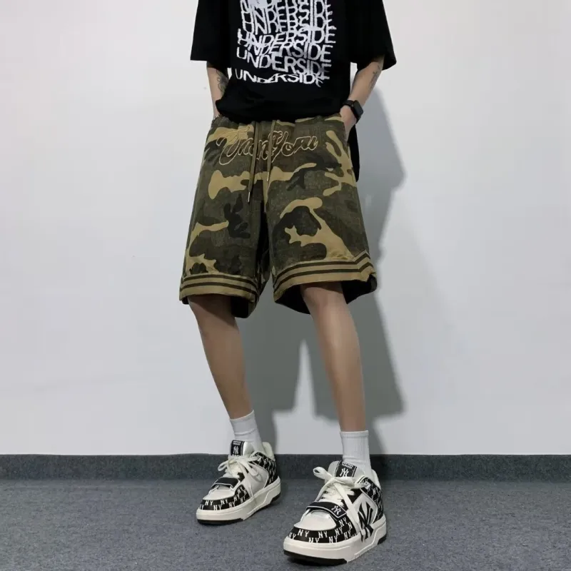 FFOMKE Sports Shorts Unisex All Over Print Camouflage-3