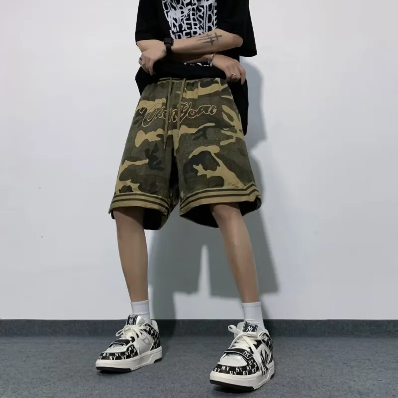 FFOMKE Sports Shorts Unisex All Over Print Camouflage-4