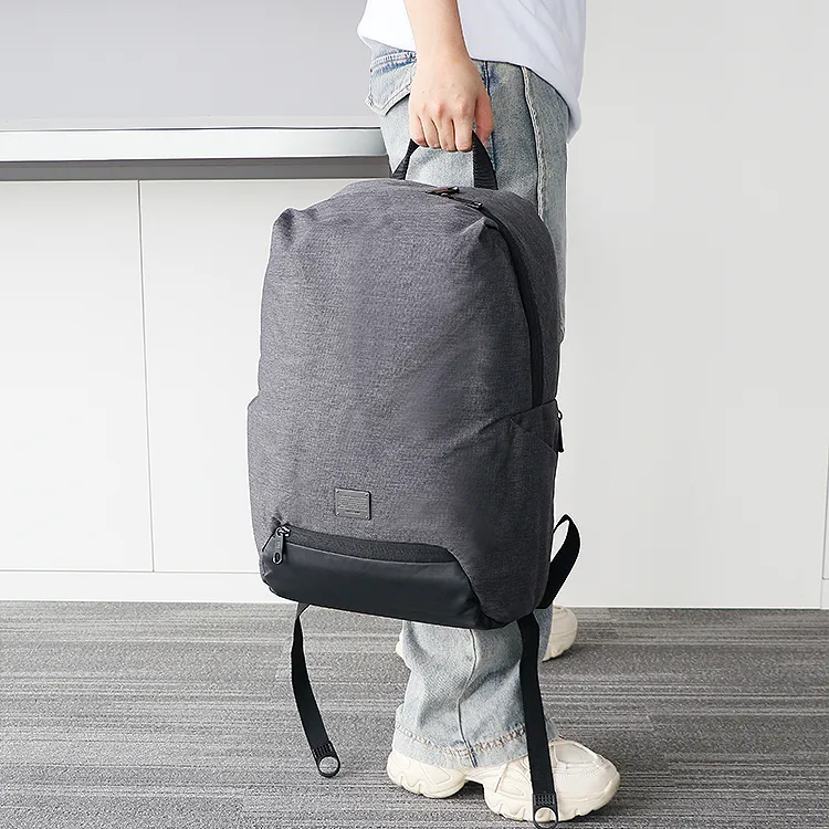 SUISSEWIN Oxford Fashion Design Large Capacity Student Laptop Bag Regular Unisex Black/Gray/Dark Gray-18
