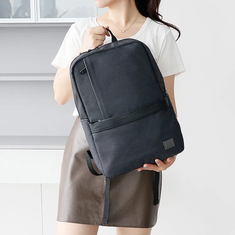 SUISSEWIN Oxford Fashionable Portable Computer Large Capacity Backpack Regular Unisex Light Gray/Dark Gray-10