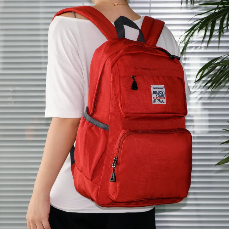 SUISSEWIN Fabric Large Capacity Campus Style Commuter Backpack Regular Men's Multicolor-2